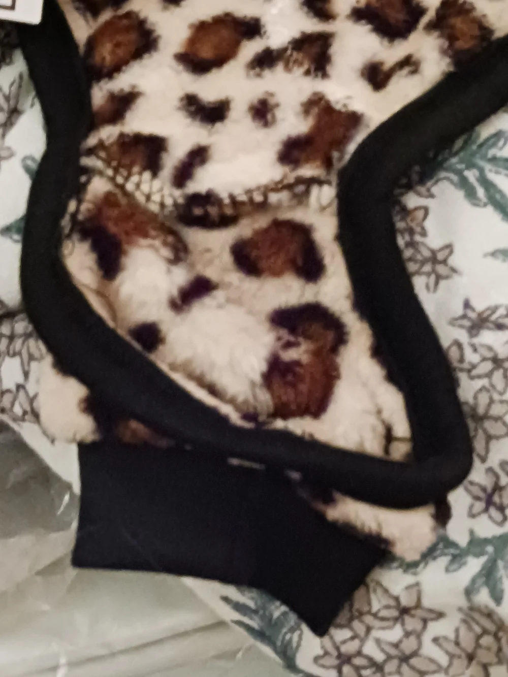 FabDog Animal Print Plush Dog Onesie Fleece Pajamas